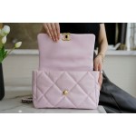 𝗖𝗛𝗔𝗡𝗘𝗟 ❶❾ 𝗕𝗔𝗚 Original lambskin series ❥ Genuine leather ❥ Medium ❥ New spring/summer color ☻ Cherry blossom pink