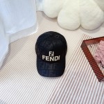 Fendi spring and summer new satin fabric double F presbyopia baseball cap
