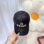 Fendi spring and summer new satin fabric double F presbyopia baseball cap