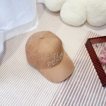 Fendi spring and summer new satin fabric double F presbyopia baseball cap