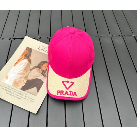 prada classic triangle logo baseball cap