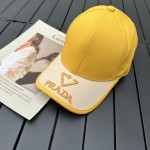 prada classic triangle logo baseball cap