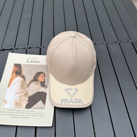 prada classic triangle logo baseball cap