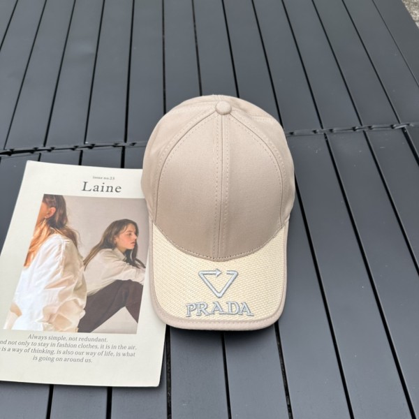 prada classic triangle logo baseball cap