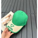 prada classic triangle logo baseball cap