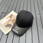 prada classic triangle logo baseball cap