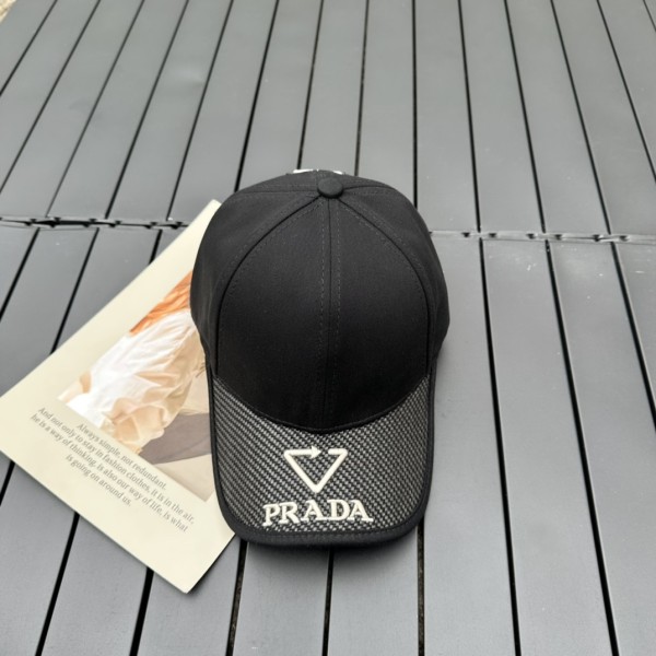 prada classic triangle logo baseball cap