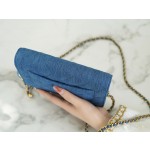 CHANEL 𝑾𝒐𝒄 Fat Choi bag Original denim denim fabric 22𝐶 denim metal ball 𝗪𝗼𝗰