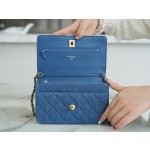 CHANEL 𝑾𝒐𝒄 Fat Choi bag Original denim denim fabric 22𝐶 denim metal ball 𝗪𝗼𝗰