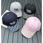 Dior new embroidered letters canvas baseball cap head circumference: 57cm