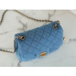 𝐂𝐇𝐀𝐍𝐄𝐋 Classic Flap France 𝐇𝐚𝐚𝐬Original Lychee Pattern🐂 Classic Flap Bag Fang Fatty🔆Black Silver🖤