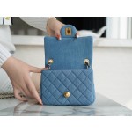 𝐂𝐇𝐀𝐍𝐄𝐋 Classic Flap France 𝐇𝐚𝐚𝐬Original Lychee Pattern🐂 Classic Flap Bag Fang Fatty🔆Black Silver🖤