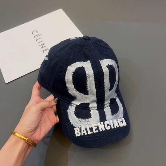 BALENCIAGA-bb printing baseball cap
