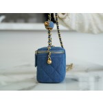 𝐂𝐇𝐀𝐍𝐄𝐋 Box Bag 22𝐶 Denim Denim Metal Ball Small Box