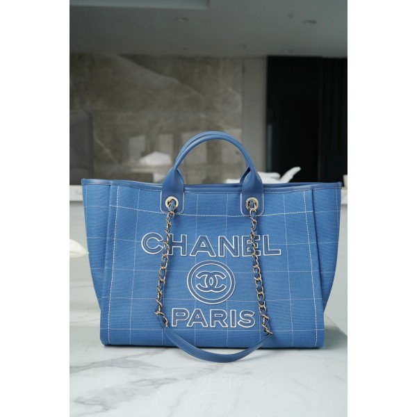 𝐂𝐇𝐀𝐍𝐄𝐋 23P Maxi Shopping Bag Blue🦋