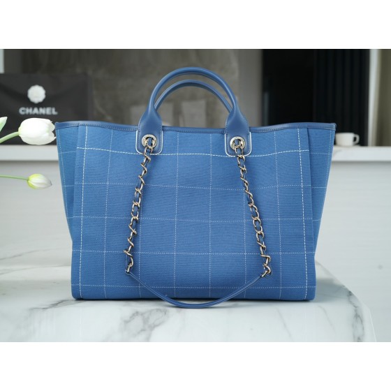 𝐂𝐇𝐀𝐍𝐄𝐋 23P Maxi Shopping Bag Blue🦋