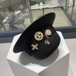 Chanel Straw Hat, Sun Hat, Sunshade Beach Hat, Head Circumference 57cm