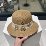 Chanel Straw Hat, Sun Hat, Sunshade Beach Hat, Head Circumference 57cm