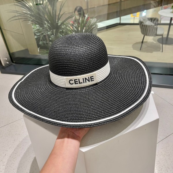 Celine Straw Hat, Brim, Sun Hat, Beach Sun Hat, Head Circumference 57cm