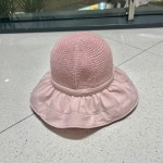 Celine summer new splicing large eaves sunshade fisherman hat outdoor sunscreen ice silk basin hat women