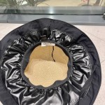 Celine summer new splicing large eaves sunshade fisherman hat outdoor sunscreen ice silk basin hat women