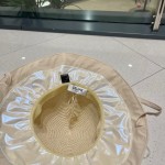 Celine summer new splicing large eaves sunshade fisherman hat outdoor sunscreen ice silk basin hat women
