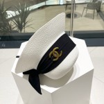Chanel2023's new straw sunshade straw hat basin