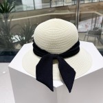 Chanel2023's new straw sunshade straw hat basin
