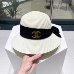 Chanel2023's new straw sunshade straw hat basin