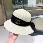 Chanel2023's new straw sunshade straw hat basin
