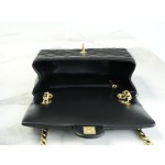 𝗖𝗛𝗔𝗡𝗘𝗟 23P New Letter Chain Flap Bag Black