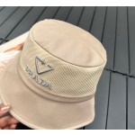 prada classic triangle bucket hat