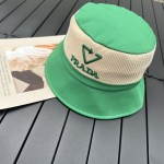 prada classic triangle bucket hat