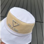 prada classic triangle bucket hat