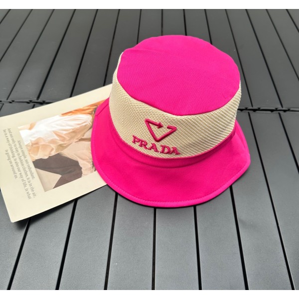 prada classic triangle bucket hat