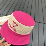prada classic triangle bucket hat