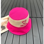 prada classic triangle bucket hat