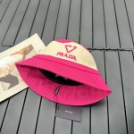 prada classic triangle bucket hat
