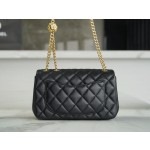 𝗖𝗛𝗔𝗡𝗘𝗟✦ 𝗖𝗹𝗮𝘀𝘀𝗶𝗰 𝗙𝗹𝗮𝗽 23S Spring/Summer New Camellia 𝐂𝐅 Large 𝐦𝐢𝐧𝐢 Black