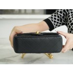 𝗖𝗛𝗔𝗡𝗘𝗟✦ 𝗖𝗹𝗮𝘀𝘀𝗶𝗰 𝗙𝗹𝗮𝗽 23S Spring/Summer New Camellia 𝐂𝐅 Large 𝐦𝐢𝐧𝐢 Black