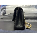 𝗖𝗛𝗔𝗡𝗘𝗟✦ 𝗖𝗹𝗮𝘀𝘀𝗶𝗰 𝗙𝗹𝗮𝗽 23S Camellia Adjustable Buckle CF Small Black Gold