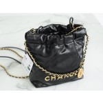 𝗖𝗛𝗔𝗡𝗘𝗟✦ 23S 22Mini bag black gold