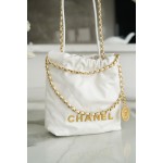 𝗖𝗛𝗔𝗡𝗘𝗟✦ 23S 22Mini bag white gold