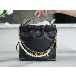 𝗖𝗛𝗔𝗡𝗘𝗟✦  23S 22Mini pearl chain bag black