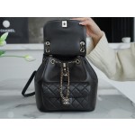 𝗖𝗛𝗔𝗘𝗡𝗟✦23c New 𝐃𝐮𝐦𝐚 Shoulder Bag Black Large