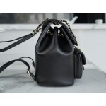 𝗖𝗛𝗔𝗘𝗡𝗟✦23c New 𝐃𝐮𝐦𝐚 Shoulder Bag Black Large