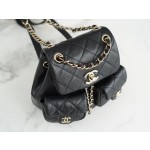 𝗖𝗛𝗔𝗡𝗘𝗟 23P New Duma Double Shoulder Cowhide Mini Black