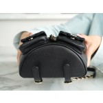 𝗖𝗛𝗔𝗡𝗘𝗟 23P New Duma Double Shoulder Cowhide Mini Black