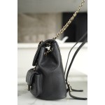 𝗖𝗛𝗔𝗡𝗘𝗟 23P New Duma Double Shoulder Cowhide Large Black