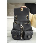 𝗖𝗛𝗔𝗡𝗘𝗟 23P New Duma Double Shoulder Cowhide Large Black